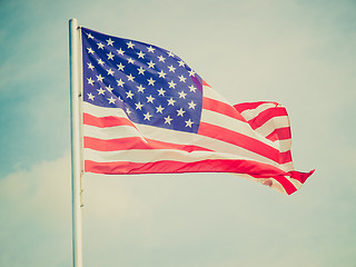 Image showing Retro look USA flag