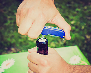 Image showing Retro look Bottle opening