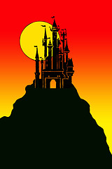 Image showing Castle sunset