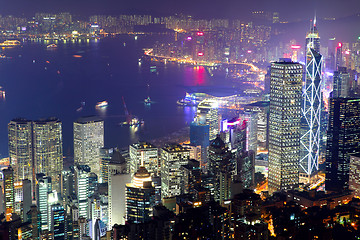 Image showing Hong Kong skyline at night