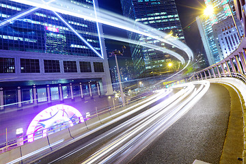 Image showing Fast moving traffic in Hong Kong