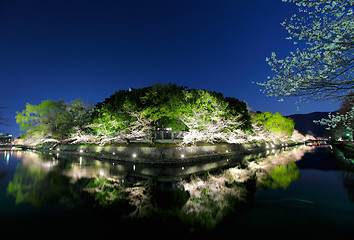 Image showing Biwa lake canal in Japan at night