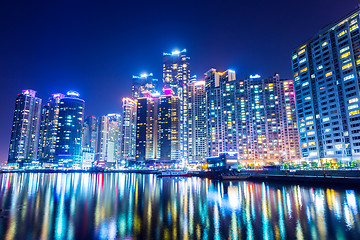 Image showing Busan city at night