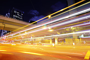 Image showing Traffic trail in city