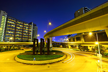 Image showing Road junction with freeway