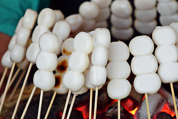 Image showing Japanese street food dango