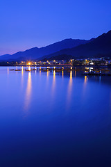 Image showing Seascape at night