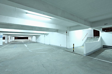 Image showing Interior of empty parking lot at