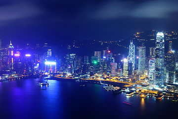 Image showing Hong Kong skyline at night