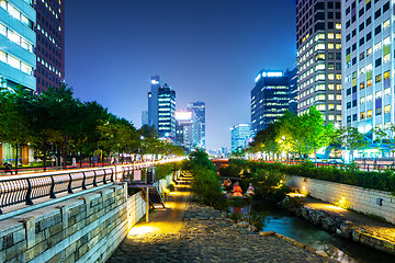 Image showing Cheonggyecheon in seoul