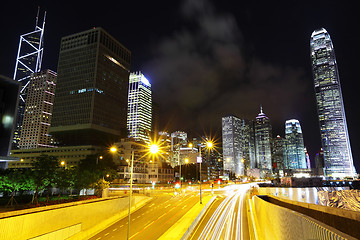 Image showing Hong Kong central district at night