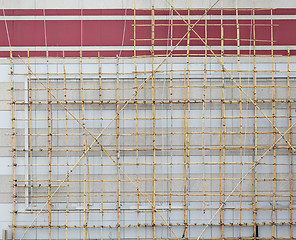 Image showing Bamboo scaffolding