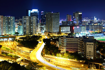 Image showing Hong Kong downtown at night