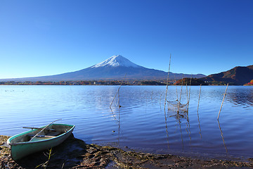 Image showing Lake kawaguchi and Fujisan