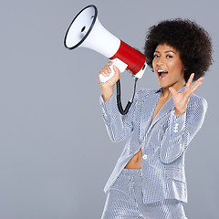 Image showing Vivacious beautiful African American woman