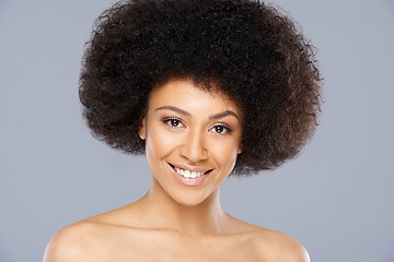 Image showing Pretty African American woman with a lovely smile