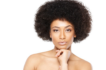 Image showing Beautiful serene African American woman