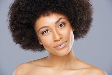 Image showing Pretty African American woman with a lovely smile