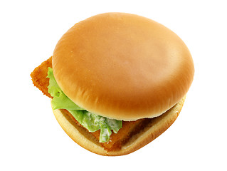 Image showing Burger with fish