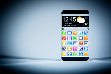 Image showing Smart phone with a transparent display.