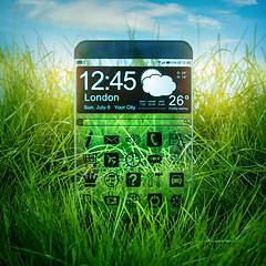 Image showing Smartphone with a transparent display.