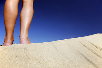 Image showing Feet on Beach