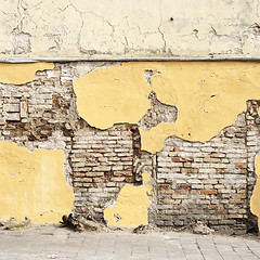 Image showing weathered brick wall background