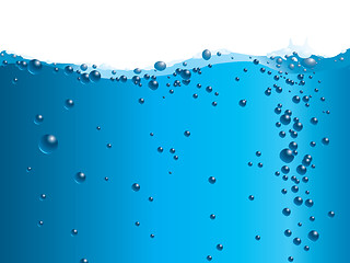 Image showing bubble blue wave