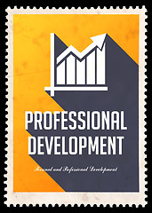 Image showing Professional Development on Yellow in Flat Design.