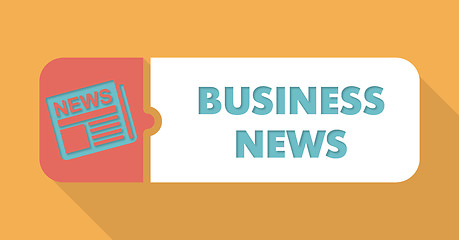 Image showing Business News Concept in Flat Design.