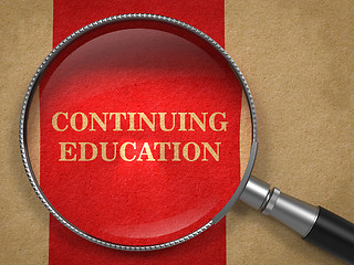 Image showing Continuing Education - Magnifying Glass.