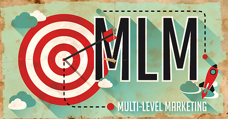 Image showing MLM Concept. Poster in Flat Design.