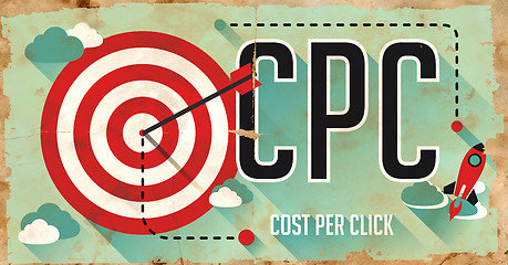 Image showing CPC Concept. Poster in Flat Design.