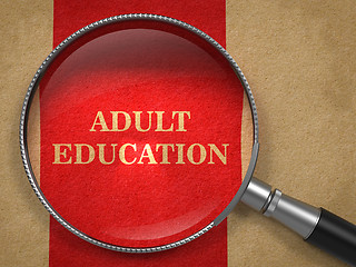 Image showing Adult Education - Magnifying Glass.
