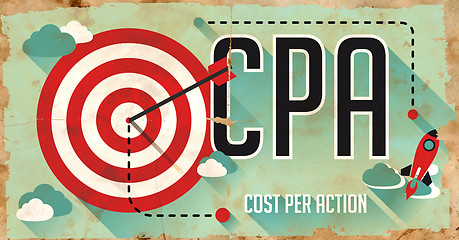 Image showing CPA Concept. Poster in Flat Design.