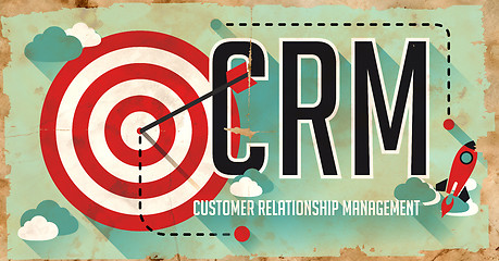 Image showing CRM Concept. Poster in Flat Design.