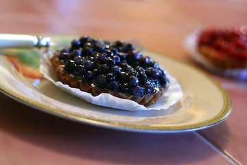Image showing Blueberry Tart on Plate