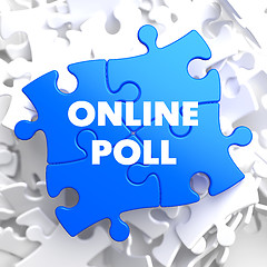 Image showing Online Poll on Blue Puzzle.