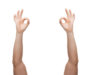 Image showing man hands showing ok sign