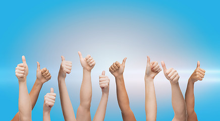 Image showing human hands showing thumbs up