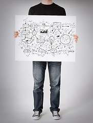 Image showing man showing big plan on white board
