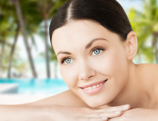 Image showing smiling woman in spa salon