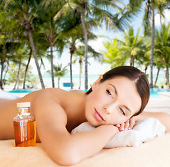 Image showing happy woman in spa salon