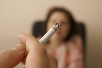 Image showing Hand with cigarette