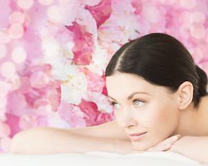 Image showing smiling woman in spa salon