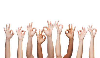 Image showing human hands showing ok sign