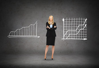 Image showing friendly young smiling businesswoman