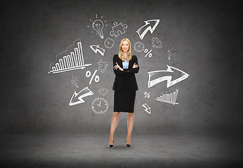 Image showing friendly young smiling businesswoman