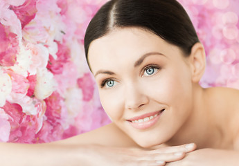 Image showing smiling woman in spa salon