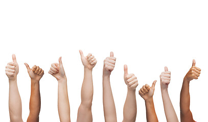 Image showing human hands showing thumbs up